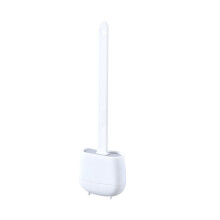 Spazzolini per la pulizia in offerta, 1 set di spazzole piatte per WC con manico lungo in gomma TPR flessibile per pareti e tazze del WC.