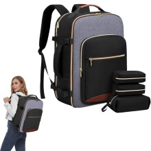 Rugzakset, rugzakbundel, 40L reisrugzak met 3 pakblokken, goedgekeurd als handbagage voor vliegreizen, meerkleurig