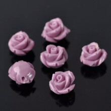 Künstliche Korallenperlen in Blumenform, 8 mm, 10 mm, 12 mm, lose, für die Schmuckherstellung, helllila, 12 mm (10 Stück)