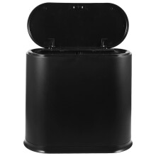 plastic trash can Trash Can PP Lid Pressing Household Users Bathroom 1Pack