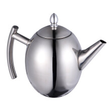 Stainless Steel Tea Pot with Inner Strainer for Kitchen Use Silver 1 5L