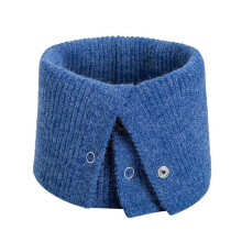 Winter Tube Scarf with Snap Closure Thermal Plush Scarf Neck Warmer Windproof for Outdoor Activities Cycling Riding Skiing Blue