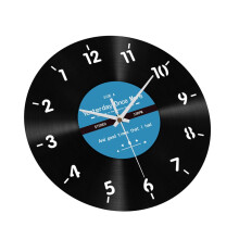 Modern Reverse Wall Clock 12Inch Minimalists Vinyls Record Designs Wall Clock for Stylish Office and Home Decoration