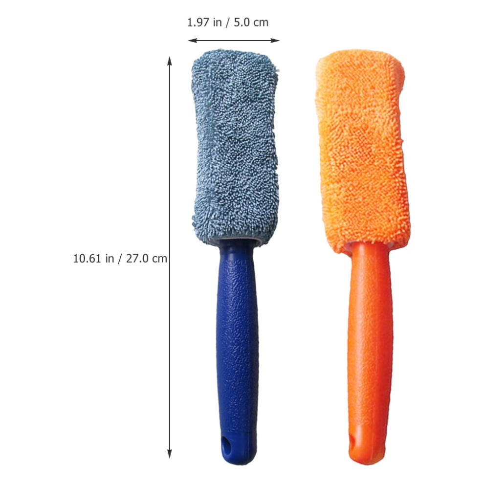 2Pcs Wheel Brush Long Handle Detailing Wash Brush Wheel Cleaning Brush For Rim 9122141125105