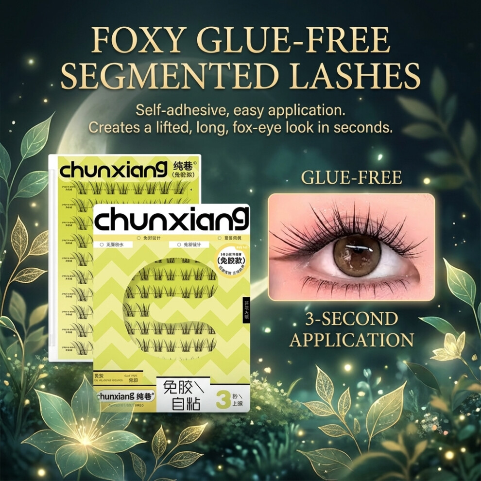 Reach-Tools (Qingqiu Fox No Glue) Natural Fiber False Eyelashes For Women