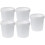 White Plastic Sealed Storage Buckets Multipurpose Use 5 Pieces Containers 1