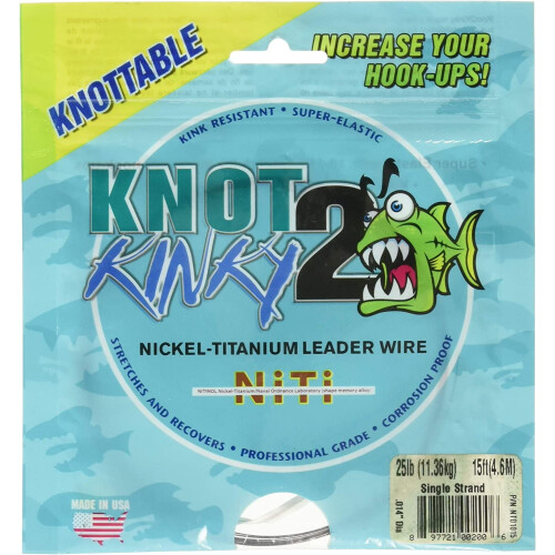 Knot2Kinky Titanium Leader Wire Green 75 lb