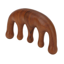 Sandalwood Head Massage Comb Gua Sha Wide Tooth for Head Neck Hands