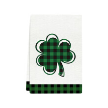 St. Patricks Day køkkenhåndklæder Shamrock viskestykker 18x26in, dekorative absorberende grønne irske viskestykker til køkken og