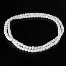 HEMOTON 2er-Set Perlenarmbänder und -ketten aus Holz für Damen, 0,8 x 90 cm, Weiß