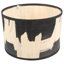 Abat-jour élégant en bambou, style vintage abstrait noir, pour la décoration intérieure, 32 x 50 cm