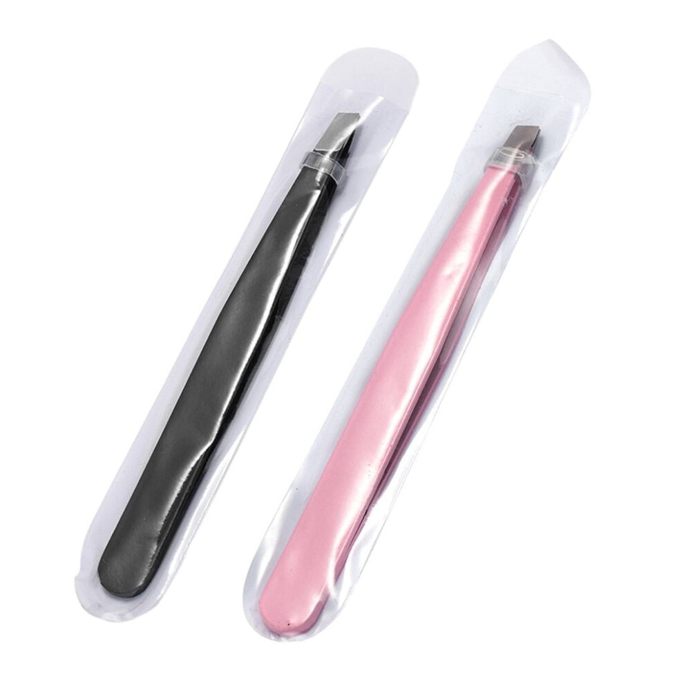 Eyebrow Tweezers Slant Tip Blackhead Ingrown Hair Removal