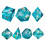 (Blue decals quicksand) 7-Piece Liquid Core D&D Dice Set for RPG Gaming 1