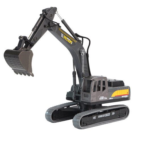 Γκρι παιδικό παιχνίδι εκσκαφέας Diecast μοντέλο μηχανικού οχήματος με ισχυρό