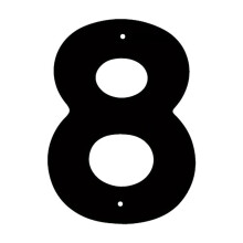 3D Iron Art House Number Sign, Simple Screw-Mounted Home Address Plaque for Outdoor Display, 4"x6"
