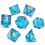 (Blue luminous sand) 7-Piece Liquid Core D&D Dice Set for RPG Gaming 1