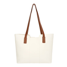Große, modische Damen-Tragetasche mit Reißverschluss, Schultertasche und Handtasche aus veganem Leder