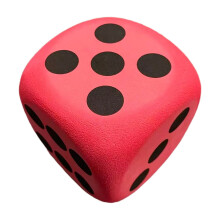 Red Christmas Dice For Gift Swap With Six Sided Design For Family And Friends
