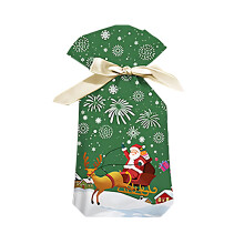Sacs cadeaux de Noël avec cordon de serrage, emballage festif en aluminium – Convient à tous les âges, 23 cm