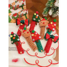 1/2pcs Christmas Spiral Headband with Reindeer & Tree – Elastic Woven Headband with Pom Poms, Bows, Glitter – Cute Holiday Hair Accessory, Party