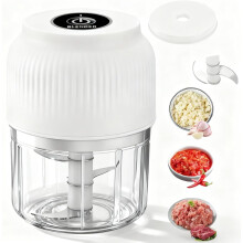 Electric Garlic Chopper, Mini Portable Veggie Chopper and Mincer with USB Rechargeable Wireless Design, for Mashing Onion Garlic Chili and Ginger