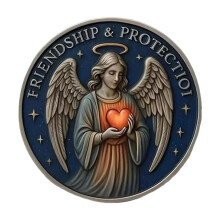 Angel Commemorative Coin Metal Gift Ornament Collection Keepsake Decoration 4 X 4 Cm Memorial Coin With Display