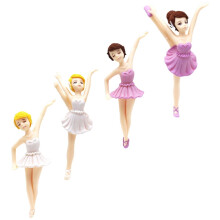 4Pcs Ballerina Birthday Cake Toppers for Cake Ornaments and 1.38X1.18X4.13in