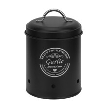 Contenitore per alimenti in metallo, organizer per dispensa da cucina, barattolo decorativo in stile rustico per verdure secche
