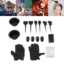 Hair Dye Set 26 Pieces with Bowl Brush Gloves Ear Cover for DIY Hair Coloring