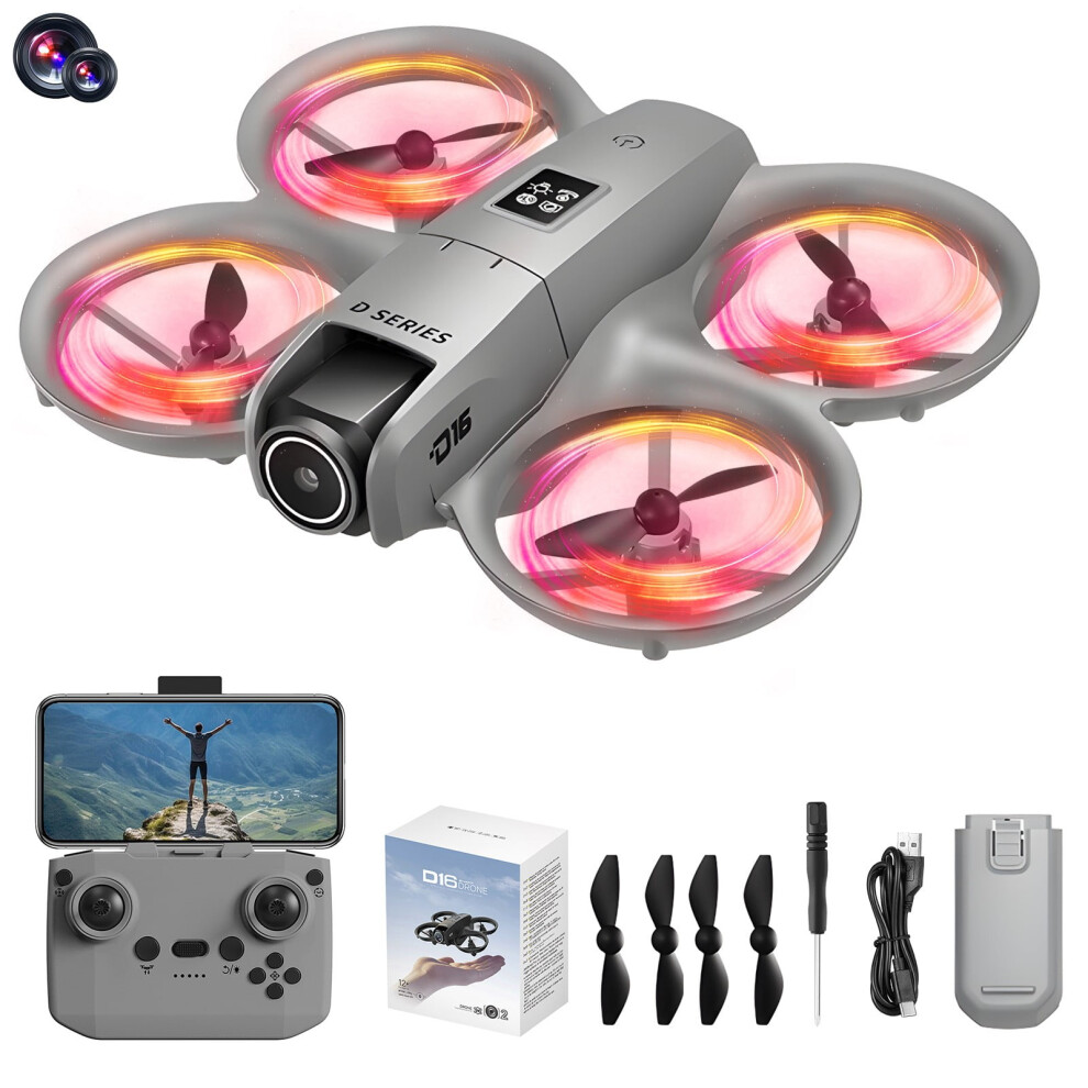 Aurorax Drone With Dual 1080P Cameras, Fpv, 3D Flips, One-Key Takeoff/Land, 3 Speed Modes, Foldable Quadcopter Â Compatible With Adults & Kids Light 9405492483835