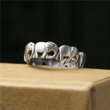 Elephant Ring 925 Sterling Silver Open Pinkie Ring SIZE 5 6 A3237-6