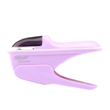 Stapleless Stapler, Needleless Paper Clinch, Compact & Durable, 1pc, Multicolor (Purple), 5.3x2.7x3", Compatible with Home/Office Use