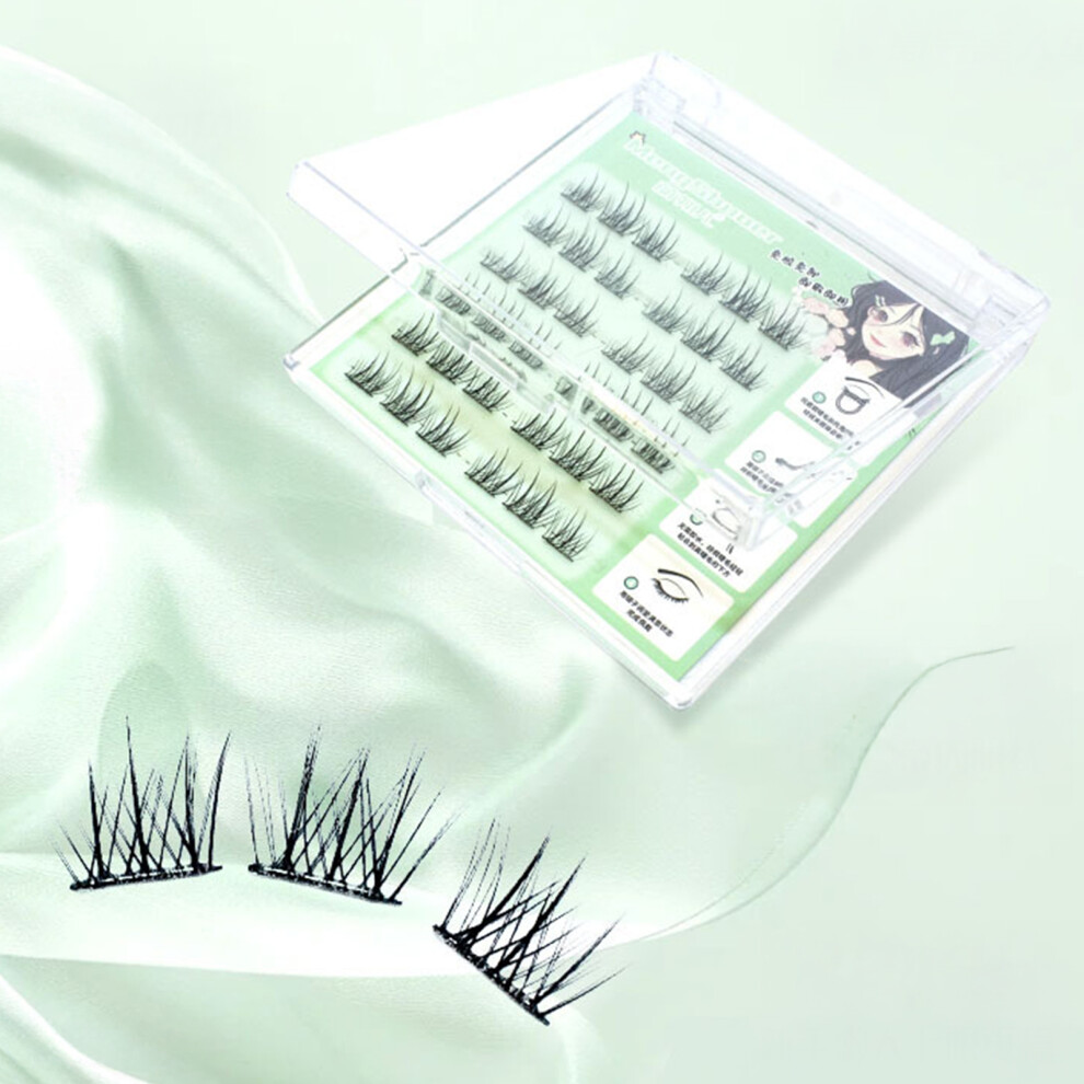 Dcph-Clothing Natural Wispy Pre-Glued Eyelash Clusters