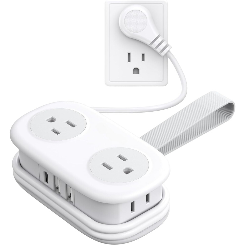 Travel Power Strip: 4 Outlets + 3 Usb (1 Usb-C), 4Ft Cord, Compact & Cruise-Approved Â Compatible With Ap3 9405492483088