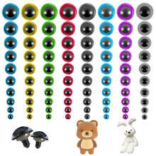 240Pcs Plastic Safety Eyes Kit (8 Sizes) with Gaskets & Washers – Compatible with Crochet, Dolls, Stuffed Animals & DIY Crafts