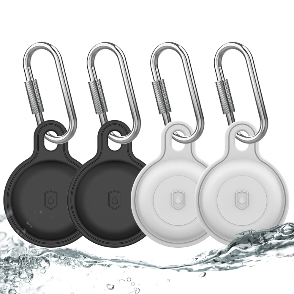 4-Pack Waterproof Shockproof Silicone Airtag Keychain Holder Compatible With Apple Airtag 9405492484917