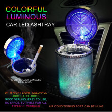 Colorful LED Car Ashtray – Stylish, Portable & Eco-Friendly; Easy Install for Cars, Trucks, SUVs