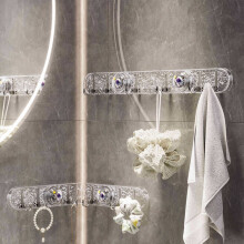 Ganchos de plástico con ventosa AuroraX, ajustables a 90, transparentes, extraíbles, resistentes a la corrosión – Compatibles con superficies