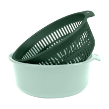 Ensemble de passoire et bol à double couche 2 en 1, compatible avec les fruits, les légumes, les pâtes et les baies – 18,5 cm x 7,5 cm