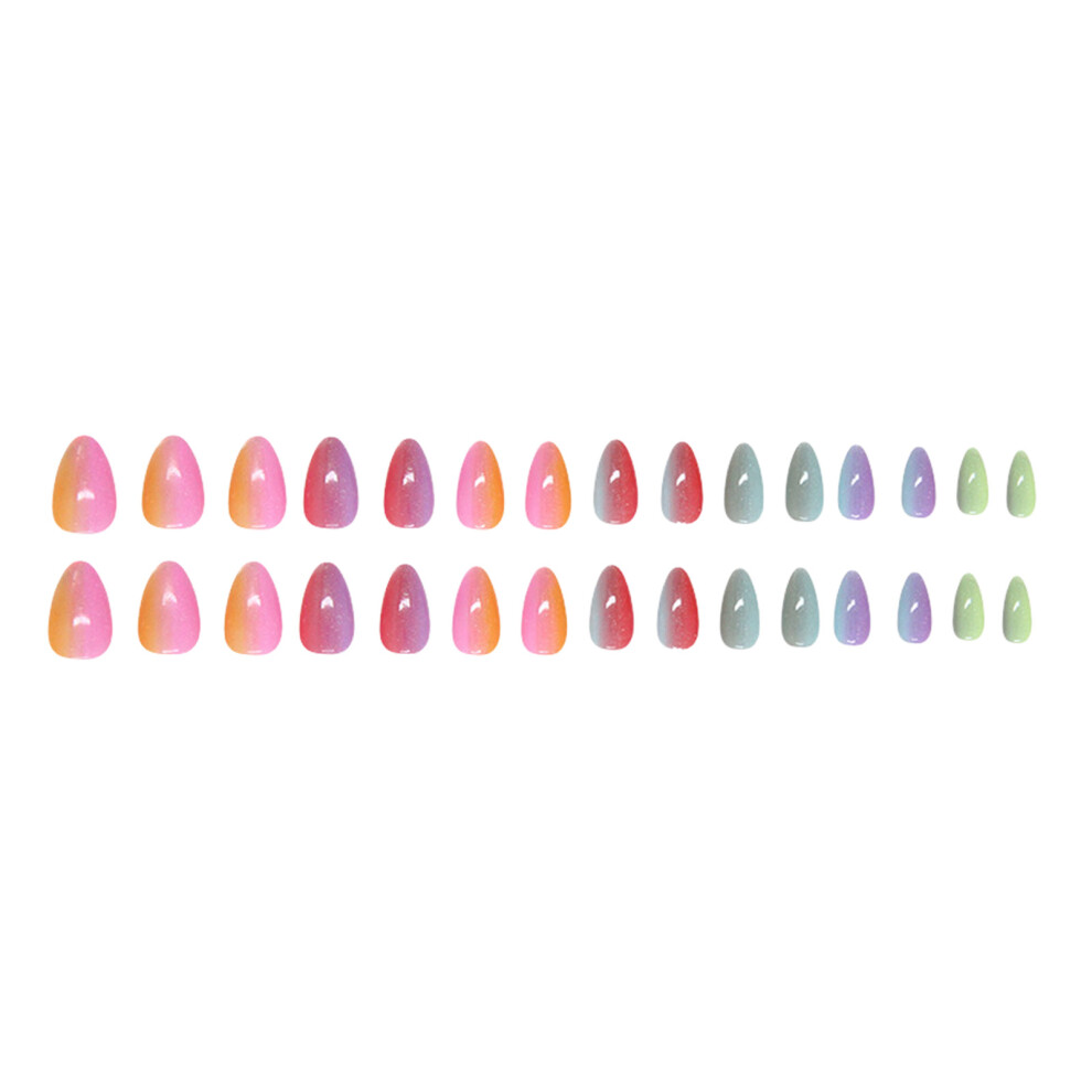 Roc-Electron Glitter Cat Eye Press-On Nails, 30Pcs Diy Ombre