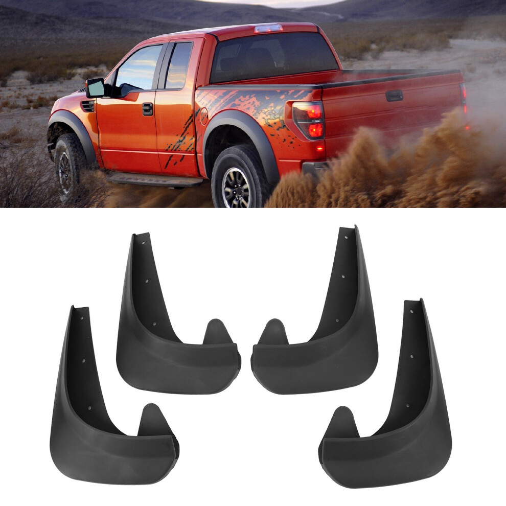 4Pc Suv & Truck Mud Flaps For Cars Pickup Truck Heavy Duty Splash Guards Black 4961384439236