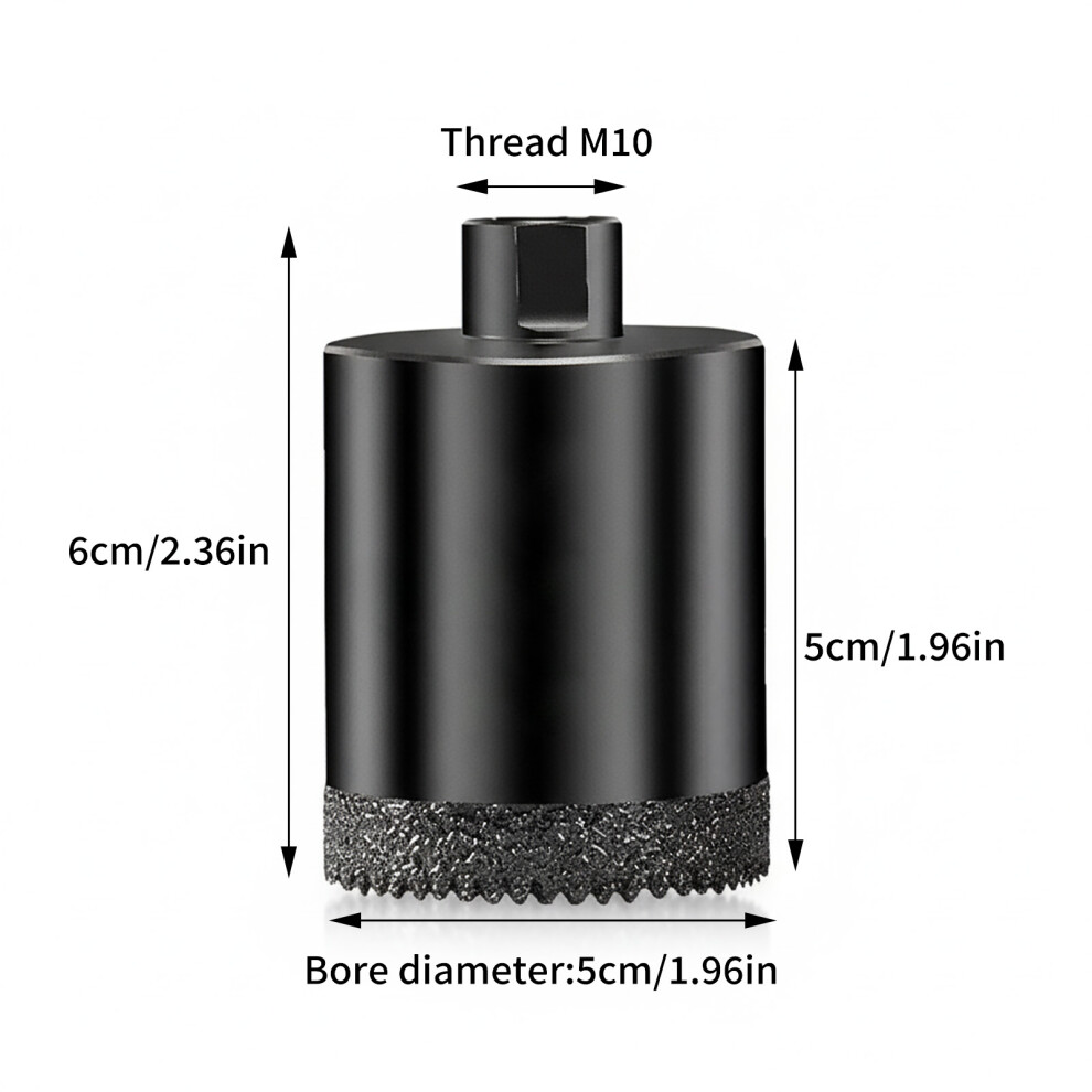 (50Mm) Serrated Glass Stone Drill Bit 30-50Mm 6265976118485