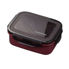 (Ruby Red) Korean Bento Box, Leak Proof Lunch Container