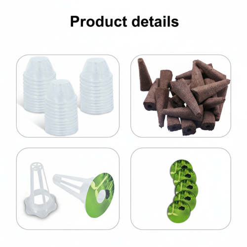 (Set 6 As Shown) Hydroponic Plant Growth Basket Kit - Soil-Free