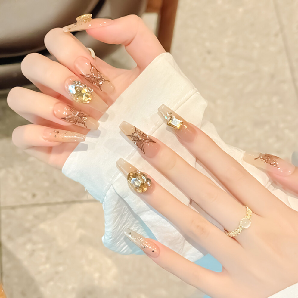 Creation-3C Glitter Press-On Nails For Women & Girls