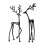 Black Imitation Metal Deer Statue for Entryway Decor 3