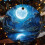 Blue Celestial Glow Moon Star Christmas Ornament 1 Pack 7