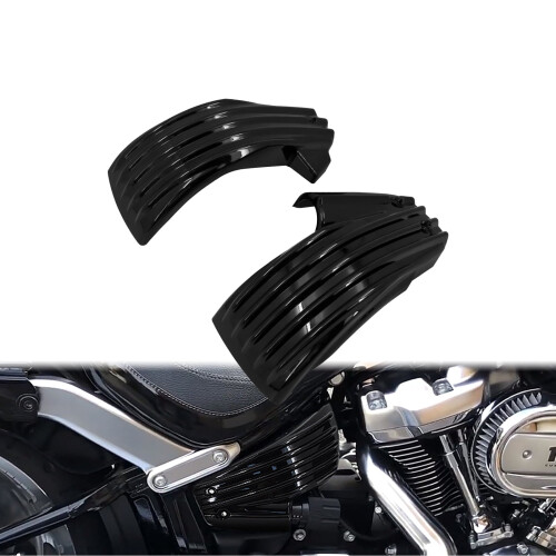 Fence ABS Black Battery Side Fairing Covers for Harley FLFB 2