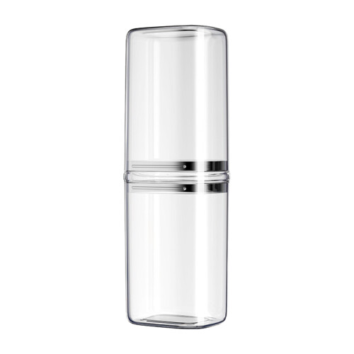 (Transparent) Travel Toothbrush Case with Cup, Lightweight 1