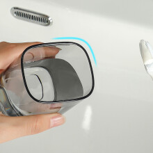 (Translucent Gray) Travel Toothbrush Case with Cup, Lightweight